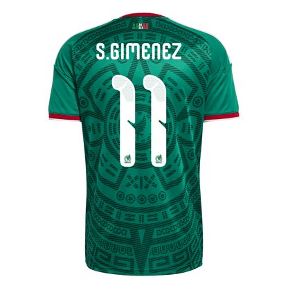 S.GIMENEZ #11 Mexique Domicile Maillot - Coupe du Monde 2026 Vert