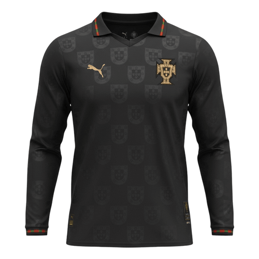 Portugal Maillot Manches Longues - Coupe du Monde 2026 Noir