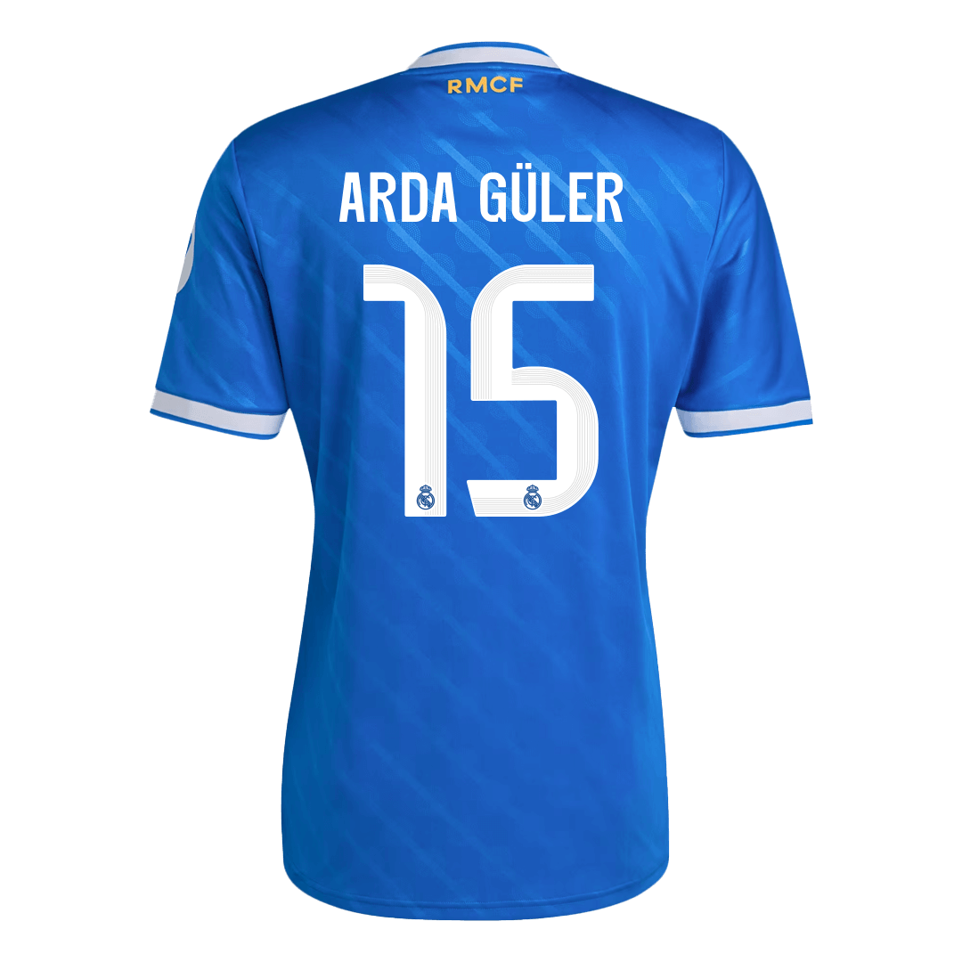 ARDA GÜLER #15 Real Madrid Third Maillot 2025/26 Bleu