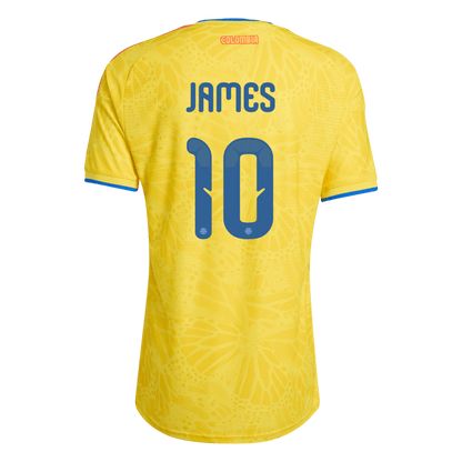 JAMES #10 Colombie Domicile Maillot Coupe du Monde 2026 Jaune Joueur
