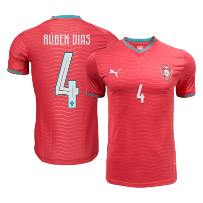 RÚBEN DIAS #4 Portugal Thuisshirt - Wereldkampioenschap 2026 Rood Speler