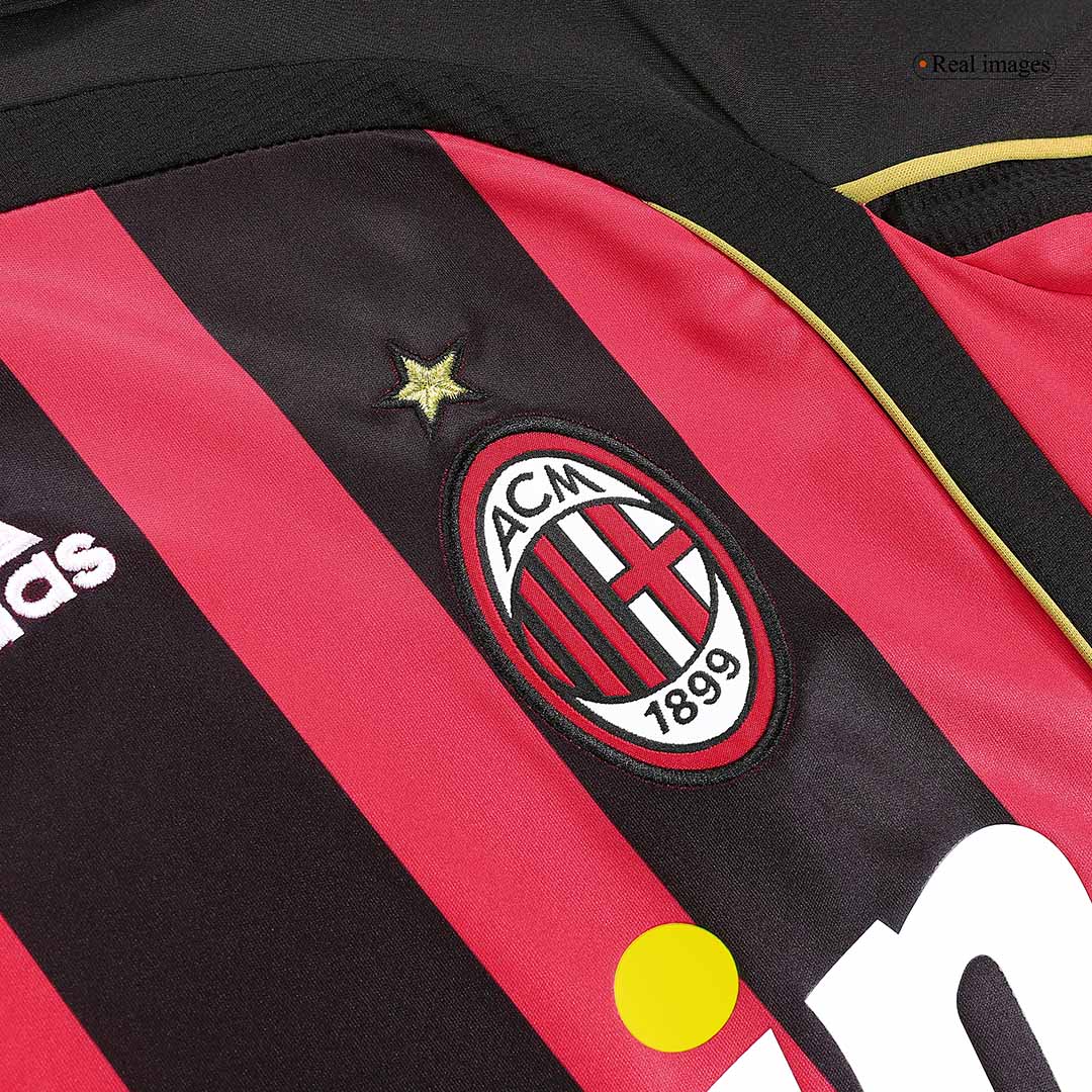 Vintage KAKA' #22 Milan AC Domicile Maillot Manches Longues 2006/07