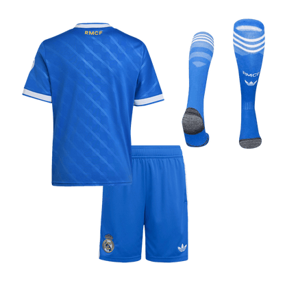 Real Madrid Third Maillot Kit 2025/26 Junior Bleu