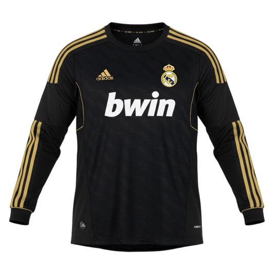 Retro Real Madrid Extérieur Maillot Manches Longues 2011/12 Noir