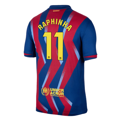 RAPHINHA #11 Barcelone Fourth Maillot 2025/26 Rouge&Bleu