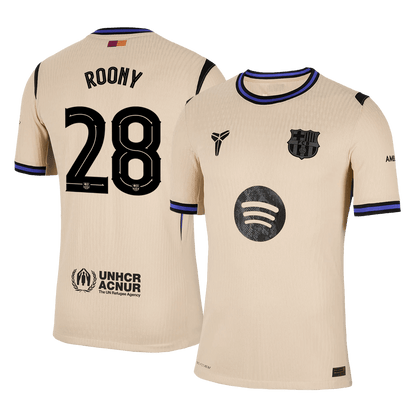 ROONY #28 Barcelone Extérieur Maillot 2025/26 Jaune Joueur - UCL