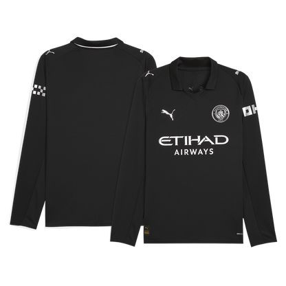 Manchester City Extérieur Maillot Manches Longues 2025/26 Noir