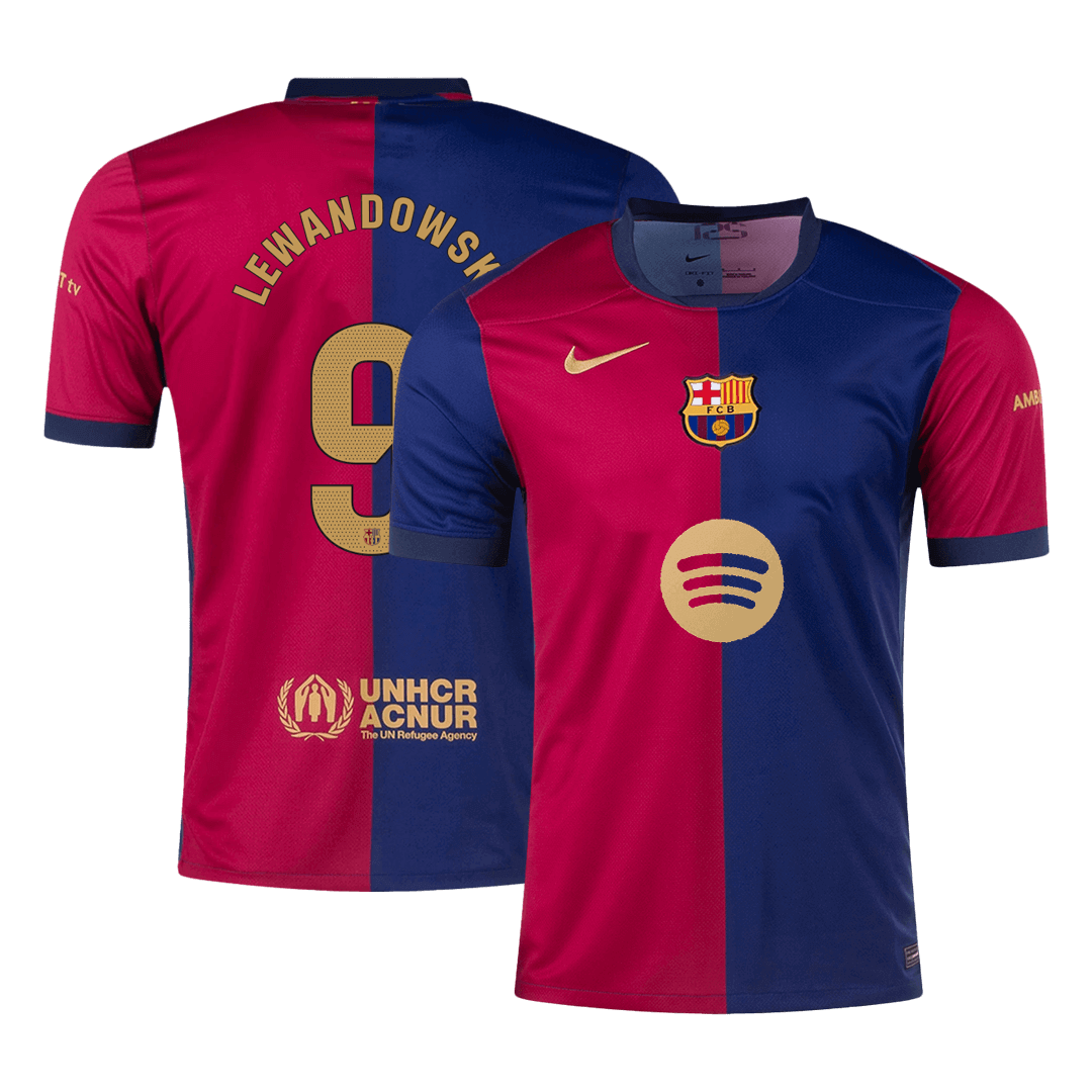 LEWANDOWSKI #9 Barcelone Domicile Maillot 2024/25 Spotify Logo Without Text - Super - Mon Maillot Foot Store