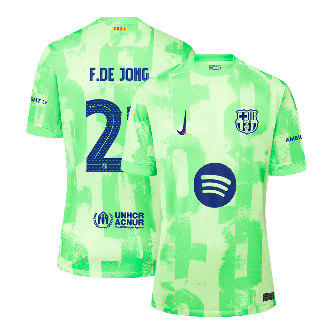 F.DE JONG #21 Barcelone Third Maillot 2024/25 UCL(Spotify Logo Without Text) - Super - Mon Maillot Foot Store