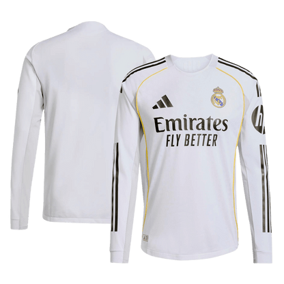 Real Madrid Domicile Maillot Manches Longues 2025/26 Blanc