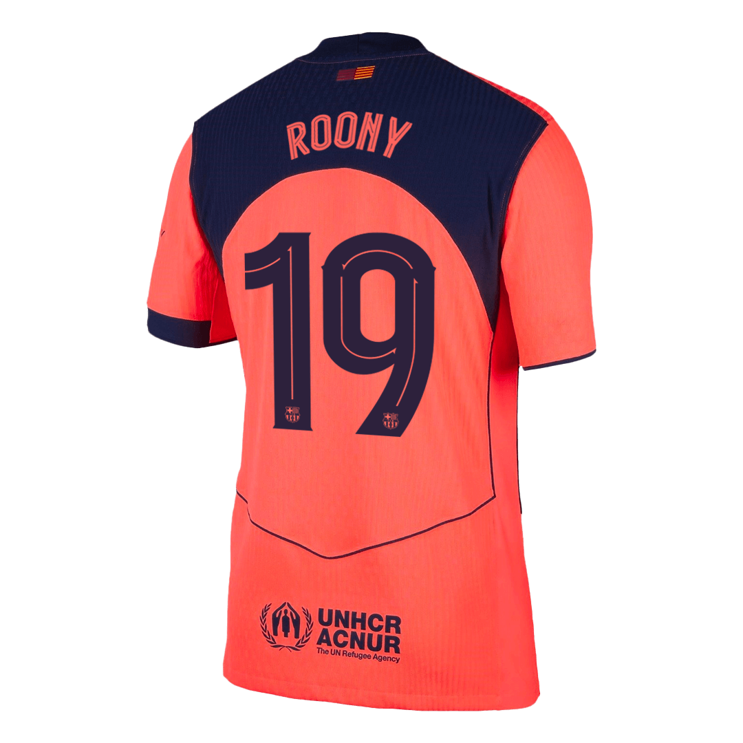 ROONY #19 Barcelone Third Maillot 2025/26 Orange Joueur - UCL