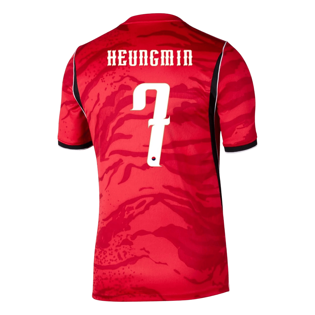 HEUNGMIN #7 Zuid-Korea Thuis Shirt - Wereldkampioenschap 2026 Rood