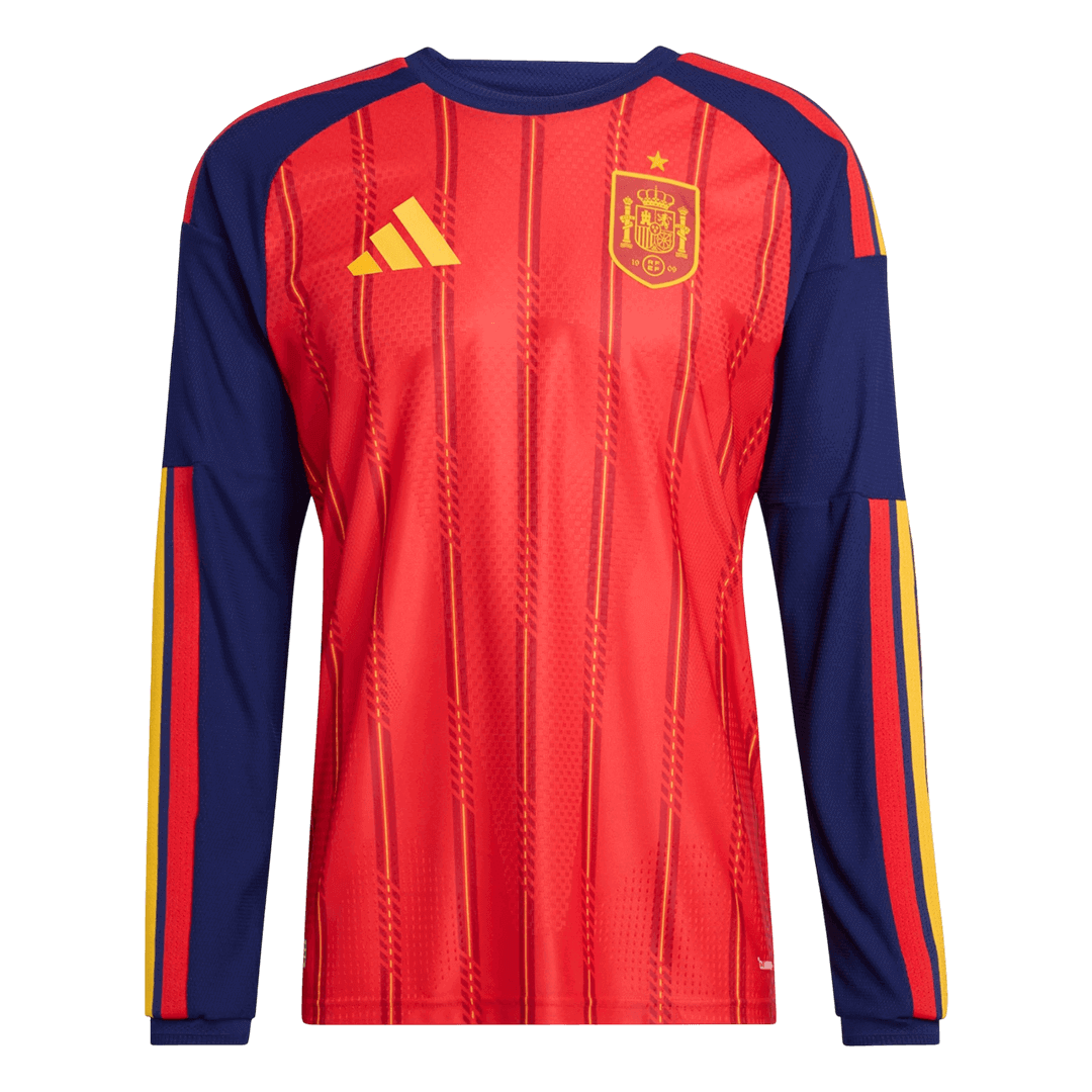 Espagne Domicile Maillot Manches Longues - Coupe du Monde 2026 Rouge