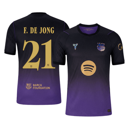 F. DE JONG #21 Barcelone Extérieur Maillot 2026/27 Black/Purple Joueur - UCL