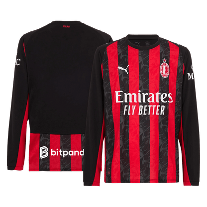 AC Milan Domicile Maillot Manches Longues 2025/26 Rouge&Noir
