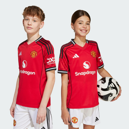 Manchester United Domicile Maillot Kit 2025/26 Enfant Rouge